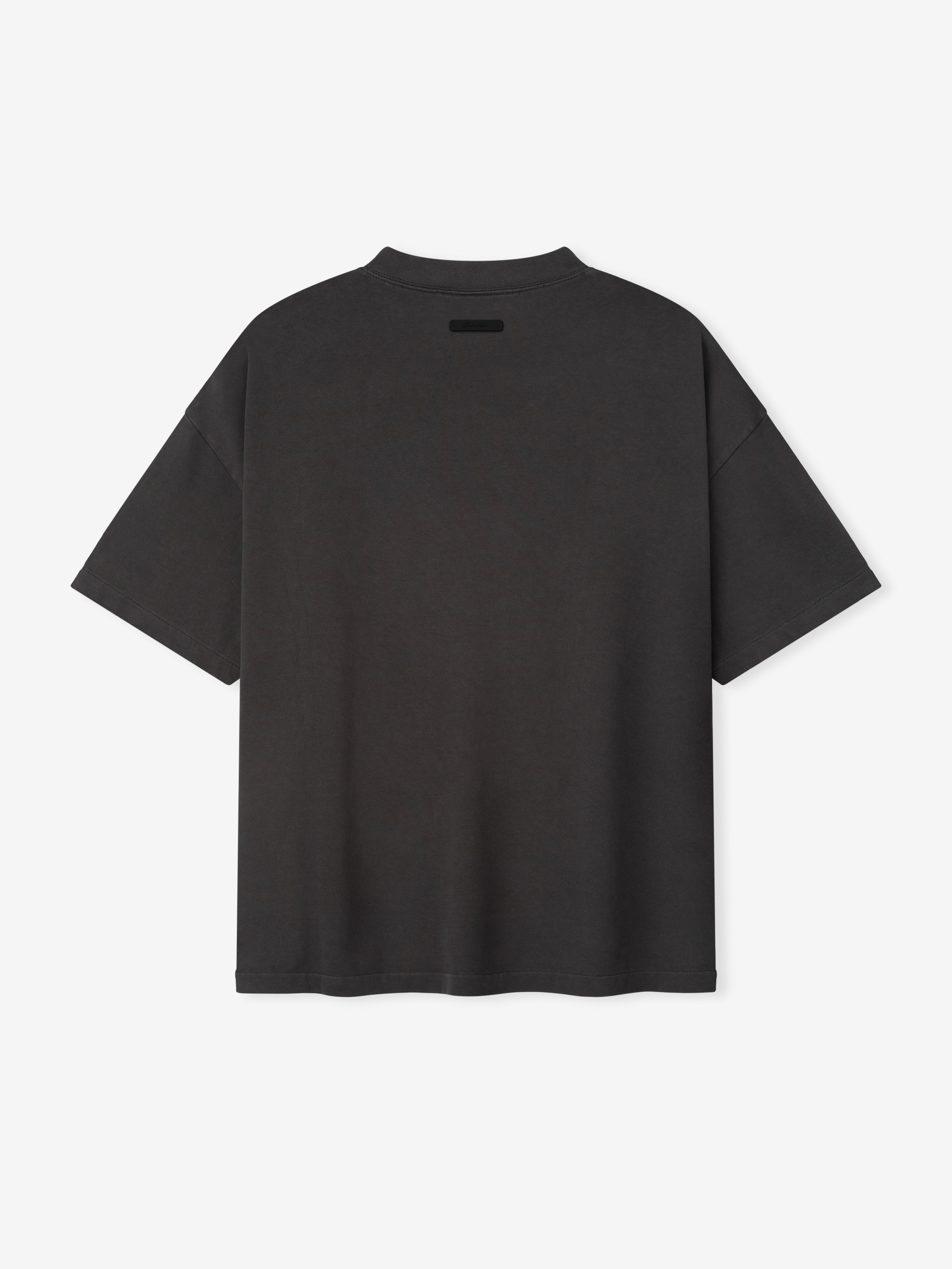 Black t-shirt on a white background