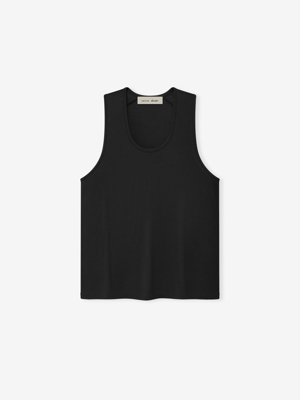 Black tank top on a white background