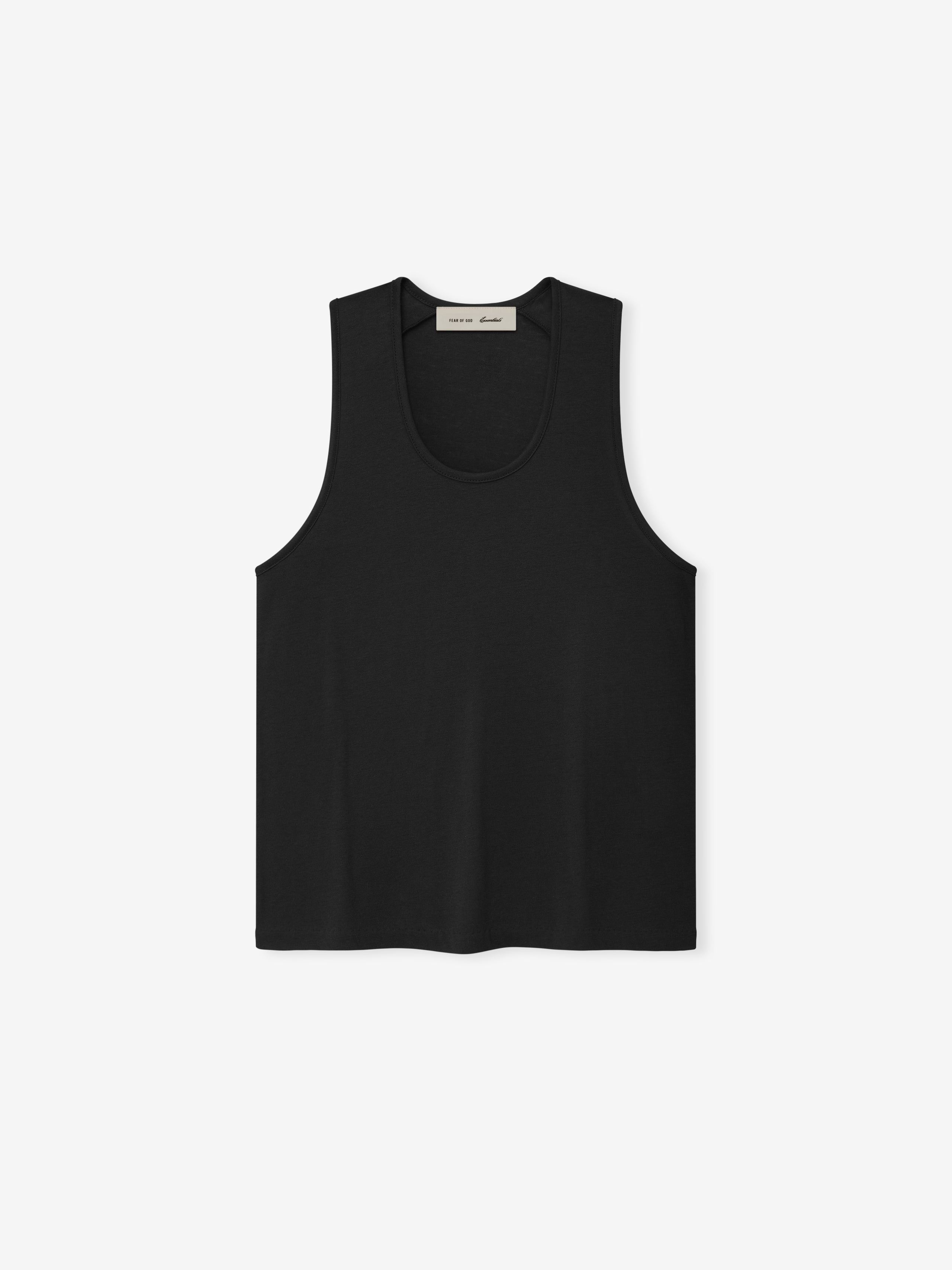 Black tank top on a white background