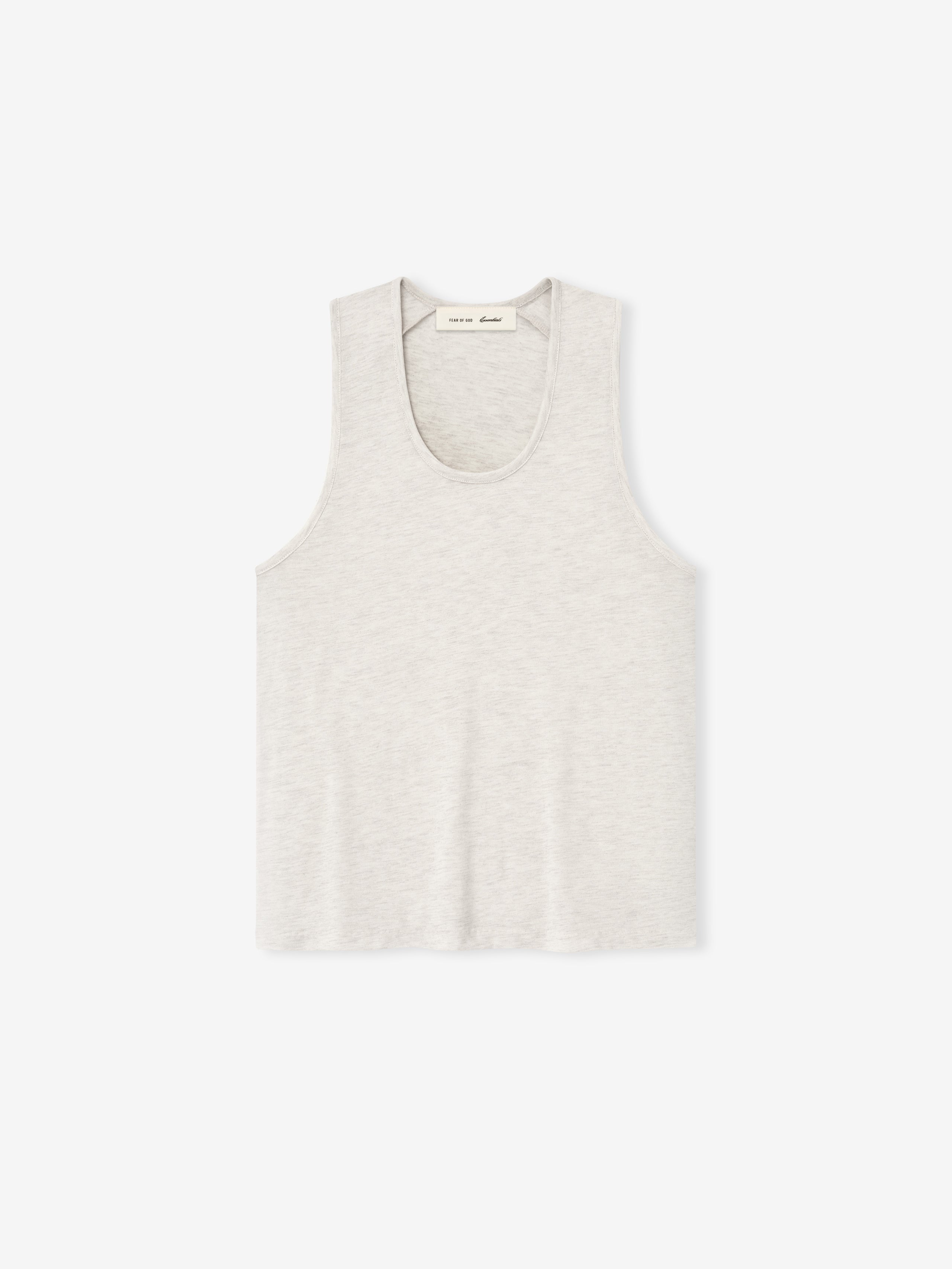 White sleeveless top on a white background