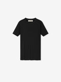 Black t-shirt on a white background