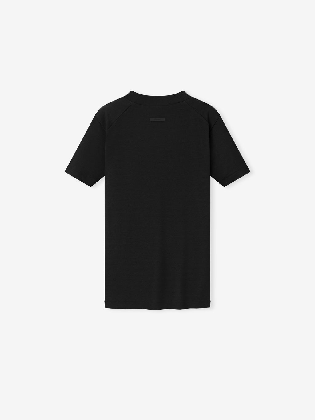 Black t-shirt on a white background