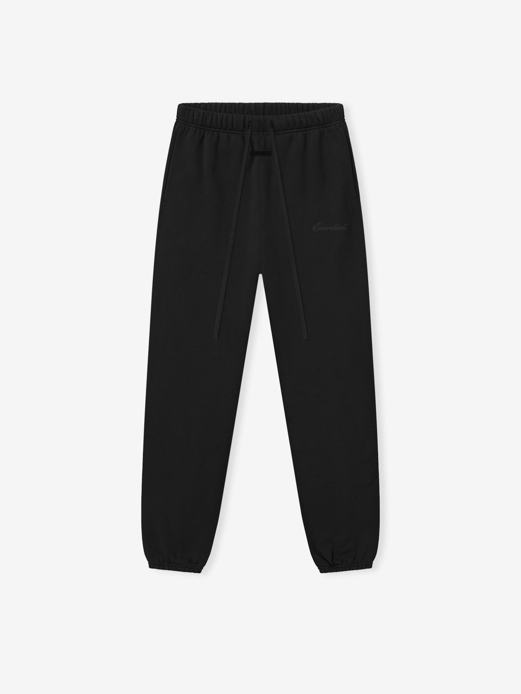 Black sweatpants on a white background