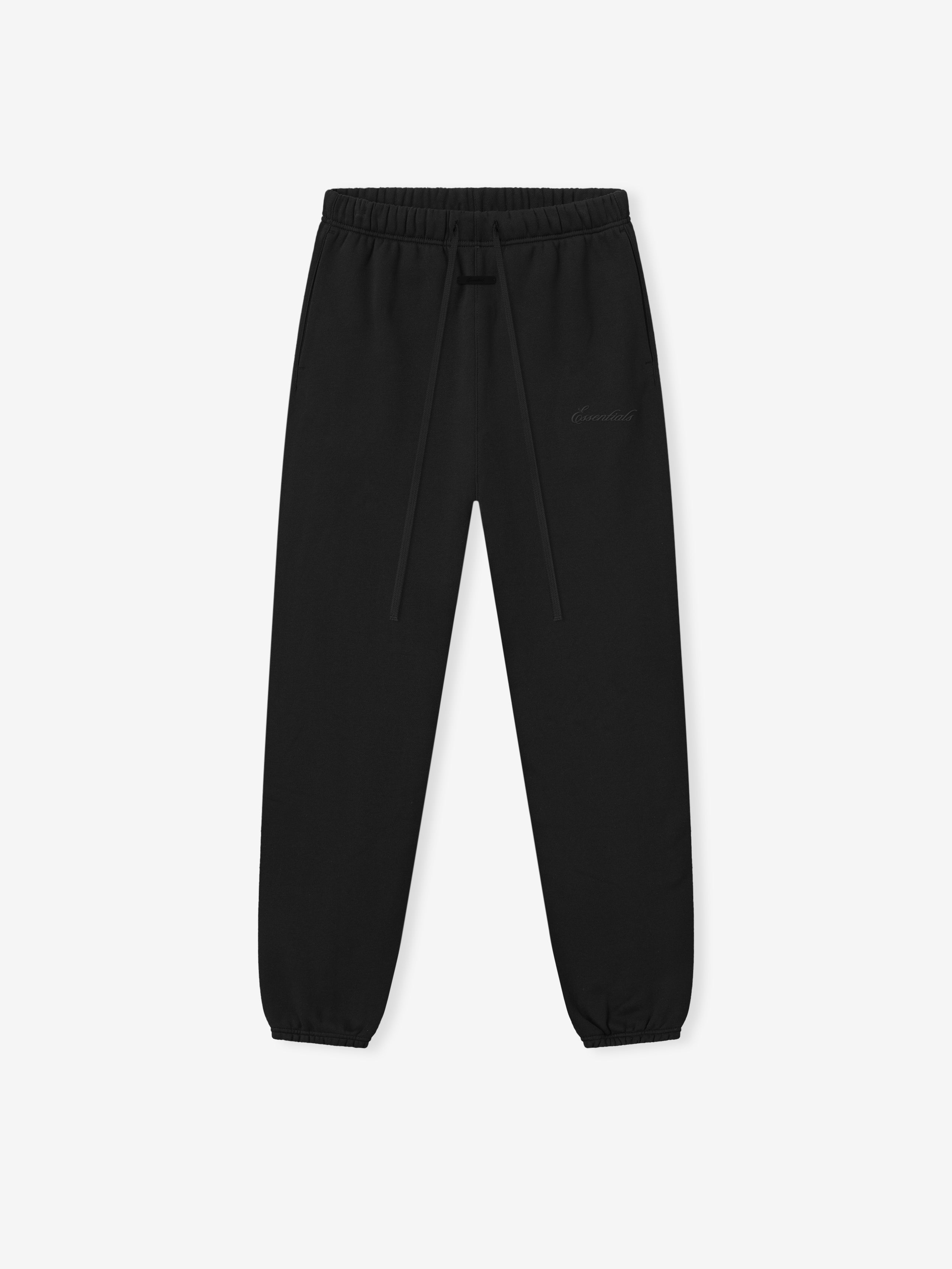 Black sweatpants on a white background