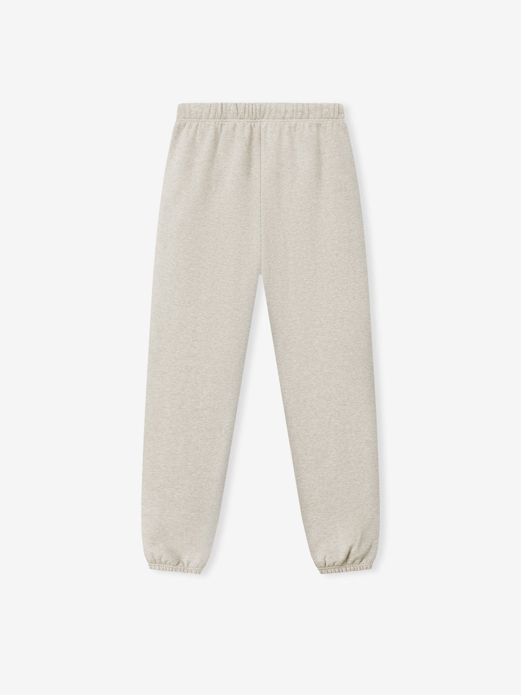off-white heavyweight cotton fleece sweatpant with relaxed tapered leg and elastic waistband and cuffs