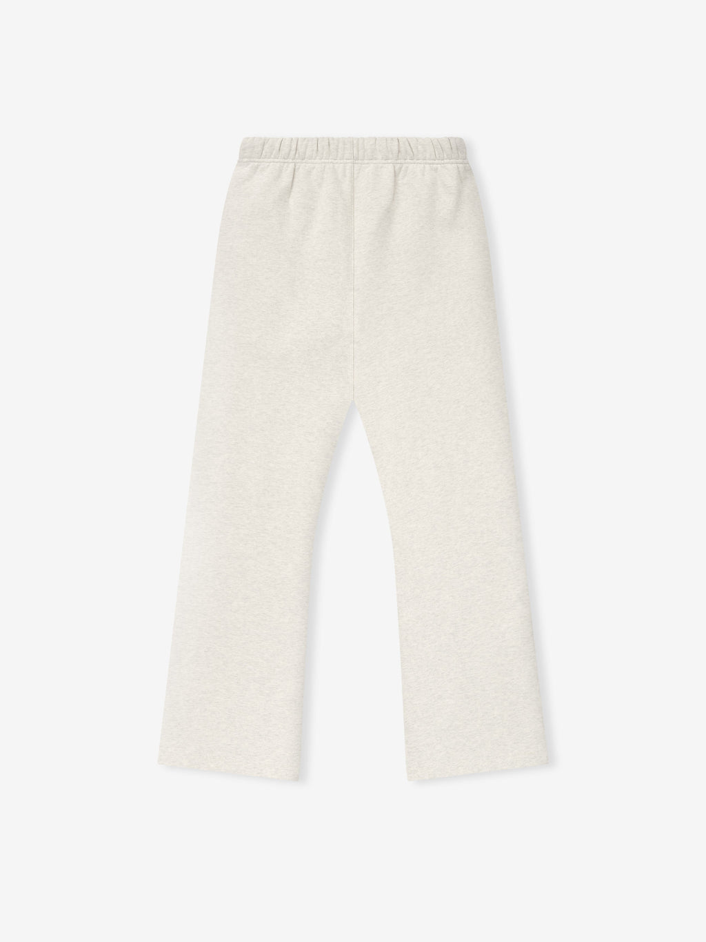 Flat lay of oatmeal heather Flare Sweatpant with elastic waistband and wide leg cut, gallery image 0