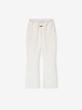 off-white women's relaxed fit flare sweatpants with elastic waistband and drawstring in core fleece fabric