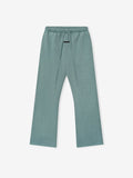 teal pigment-dyed heavyweight fleece sweatpants with relaxed fit and elastic waistband with drawstrings