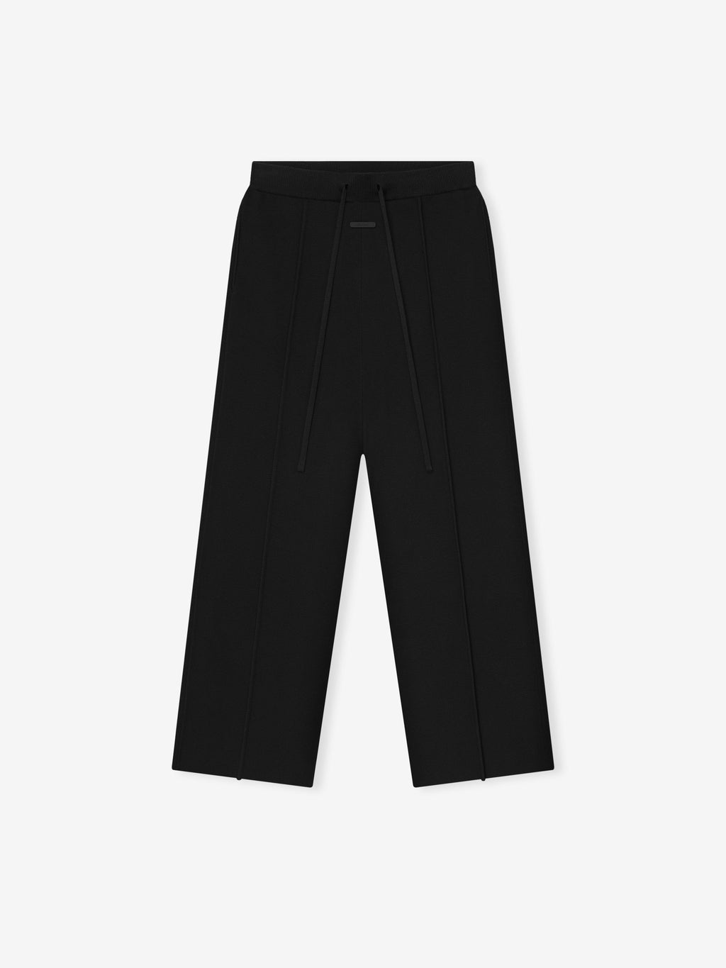 women's relaxed fit lounge sweatpants in black soft jersey knit with drawstring waistband and oversized silhouette
