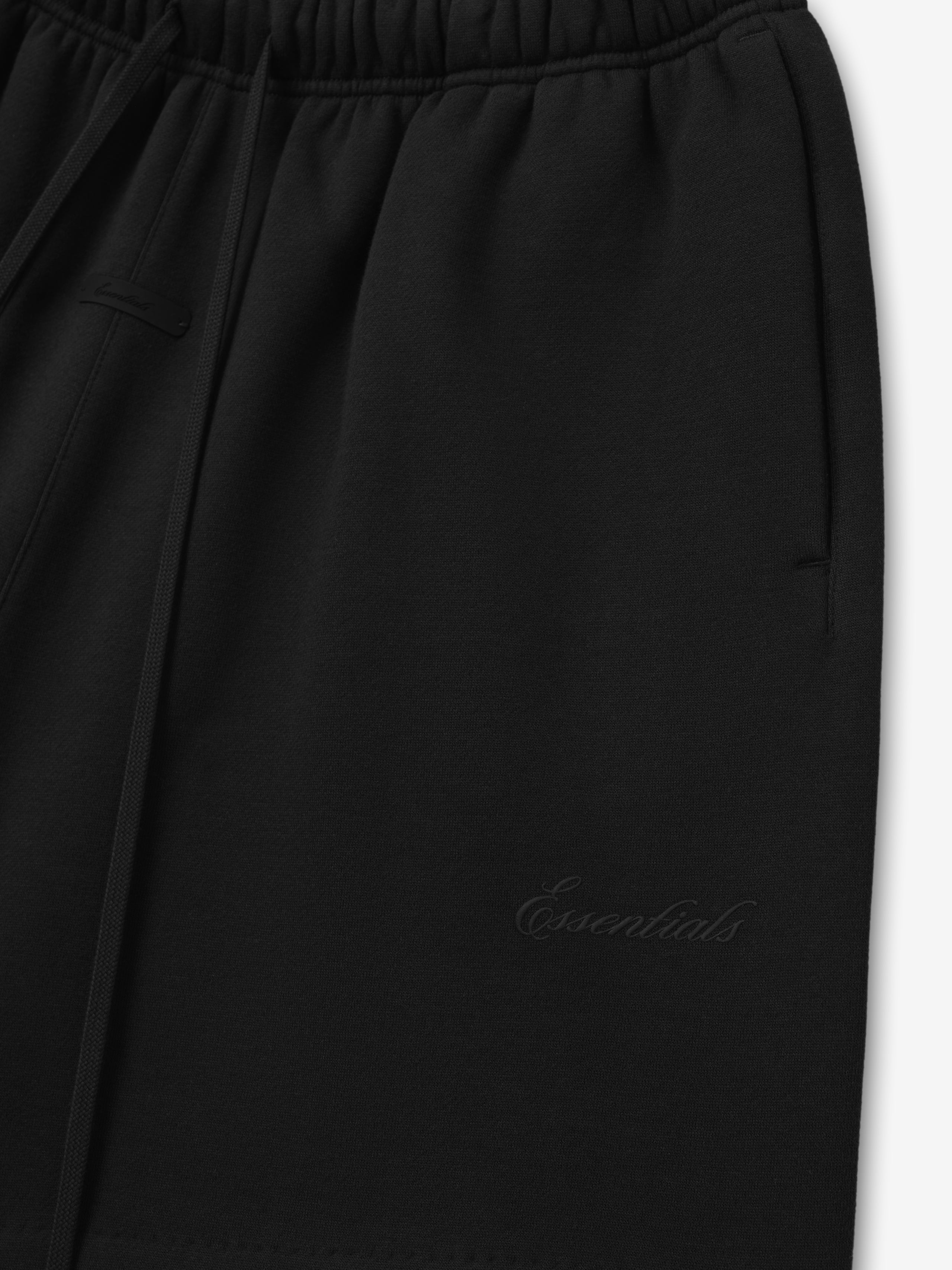 Black shorts on a light gray background