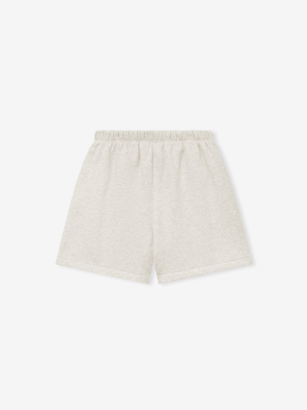 off-white heavyweight cotton fleece sweatshorts with elastic waistband and relaxed leg silhouette without visible logos