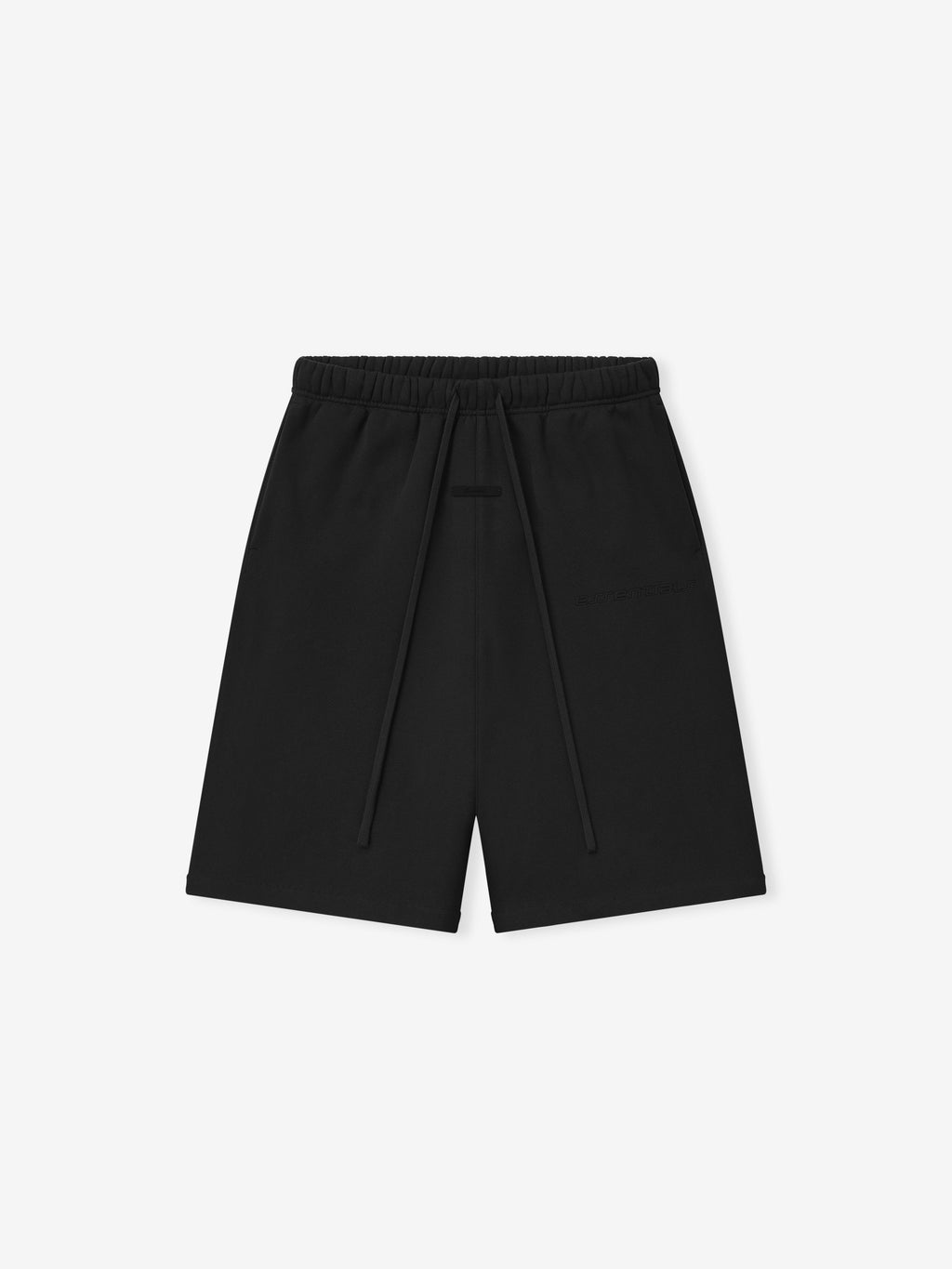 Black shorts on a white background