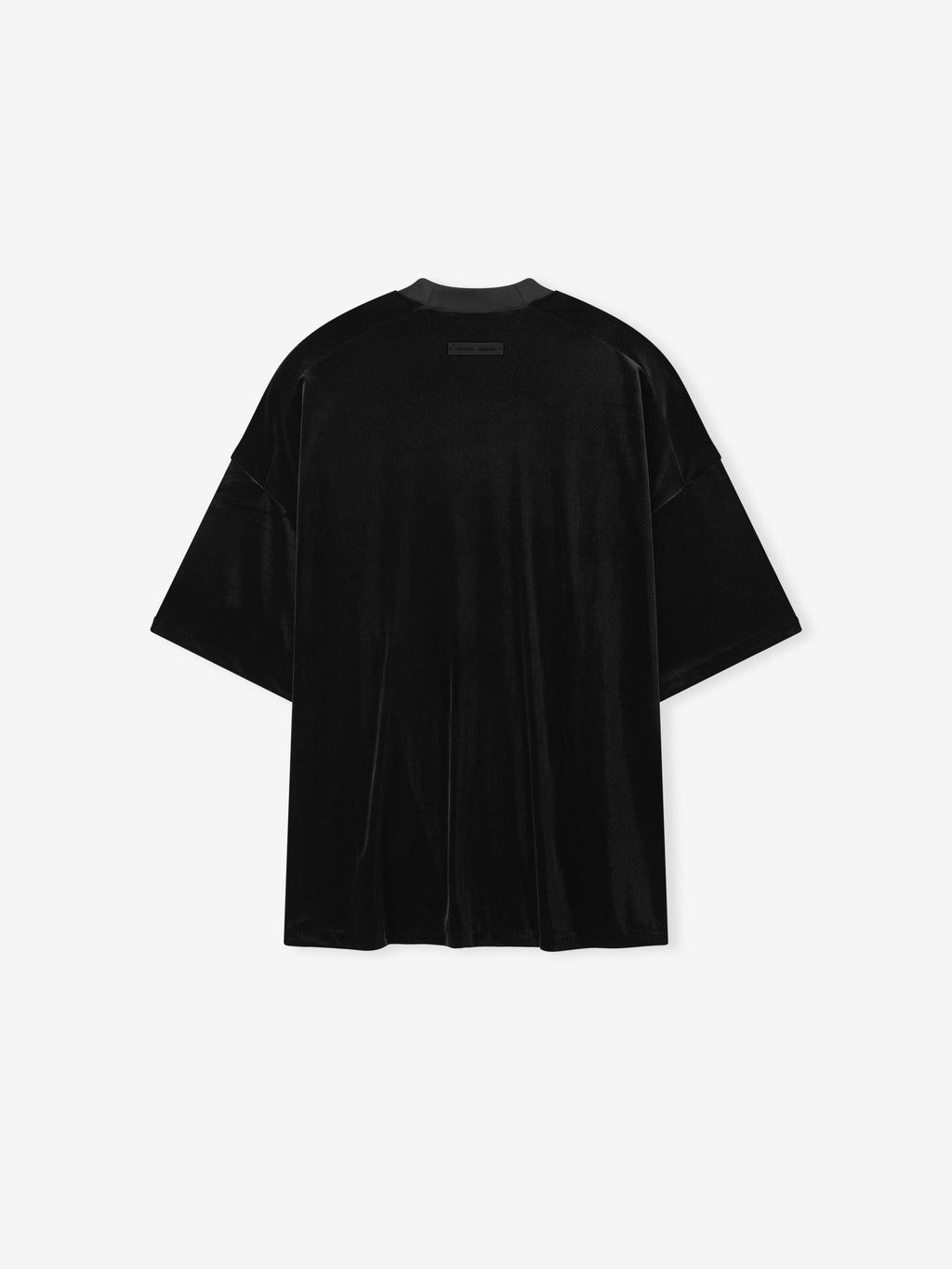 Back view of womens vintage black 90s shirt dress with oversized fit and short sleeves, product image 192HO259211FW gallery 0