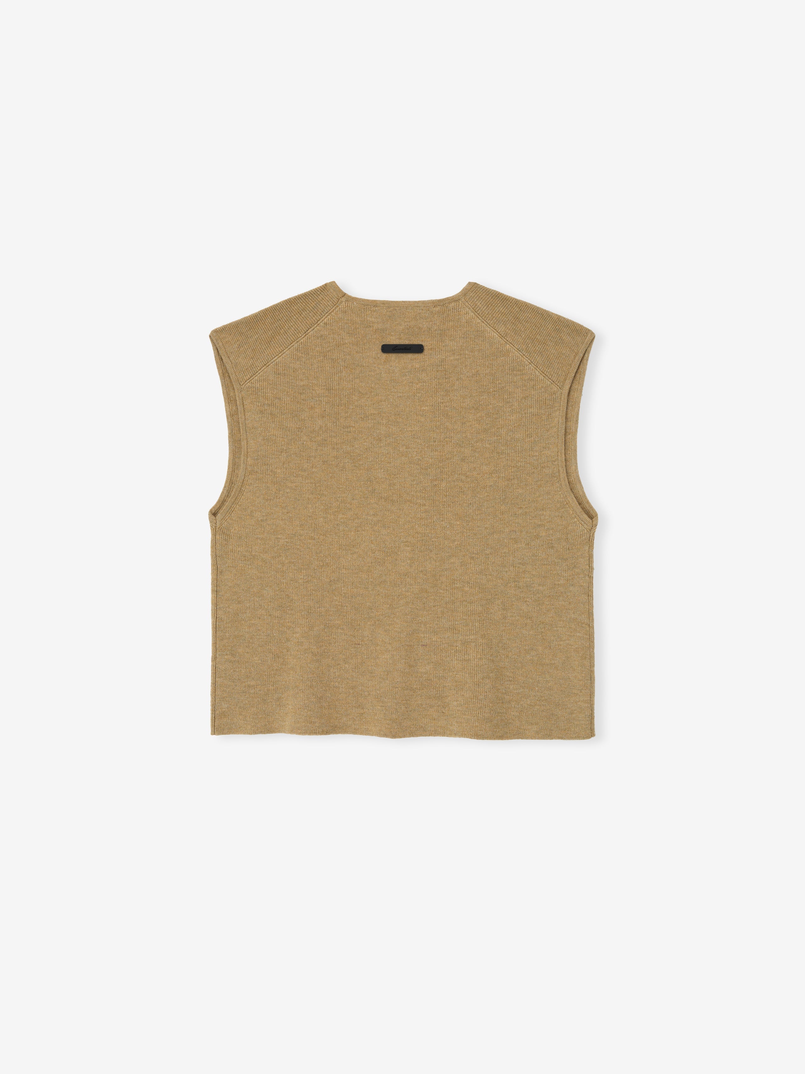 Brown sleeveless shirt on a white background