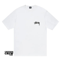STUSSY BURNING STOCK TEE WHITE