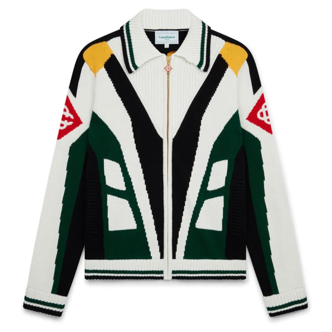 CASABLANCA CASA RACING CLUB KNITTED JACKET