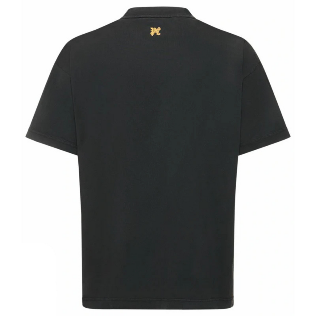 PALM ANGELS Burning Monogram Cotton T shirt