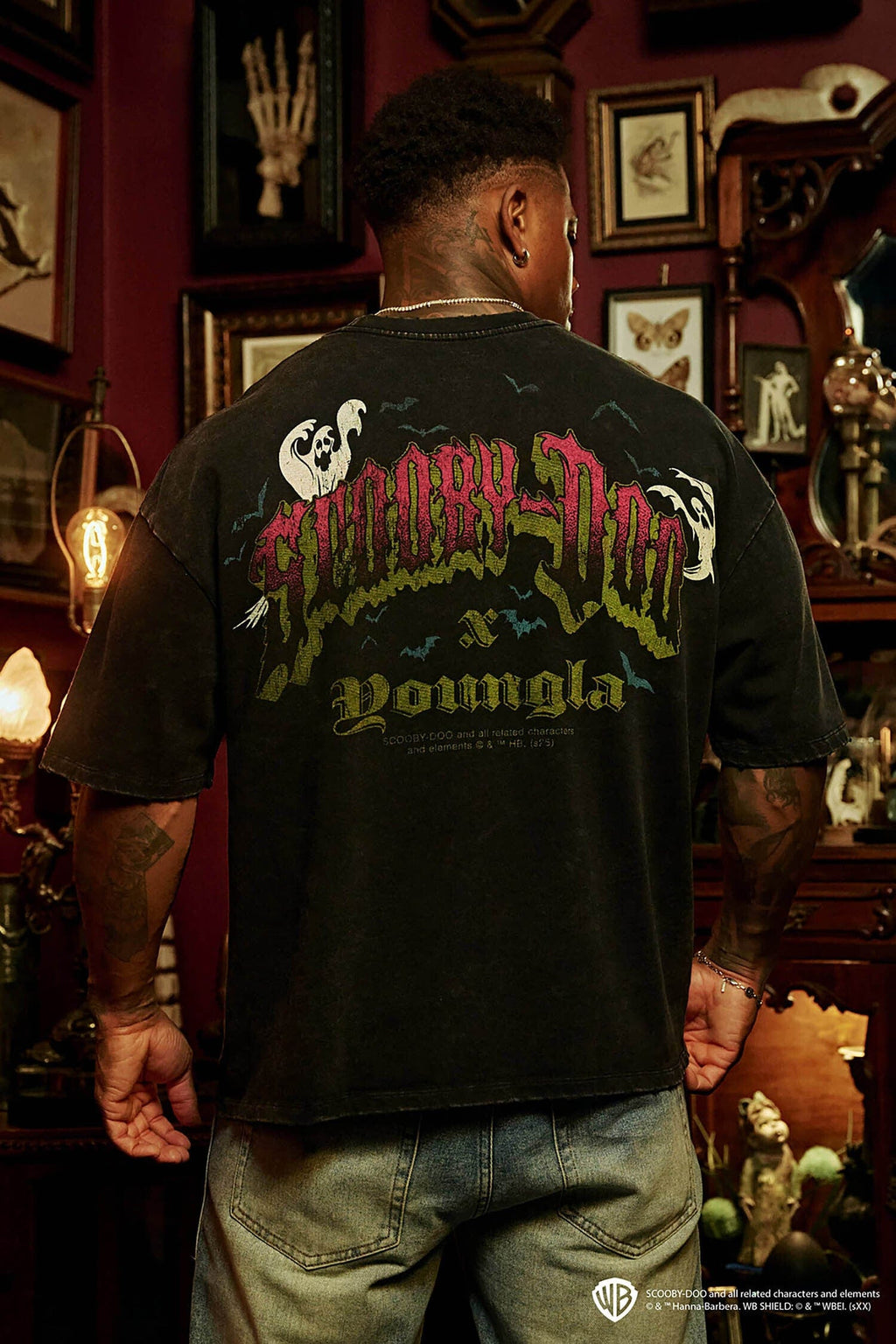 4252 - Scooby-Doo Tees - Relaxed fit, soft breathable cotton with oversized Scooby & Mystery Machine graphics. Playful, standout style in Smoke & Screams.