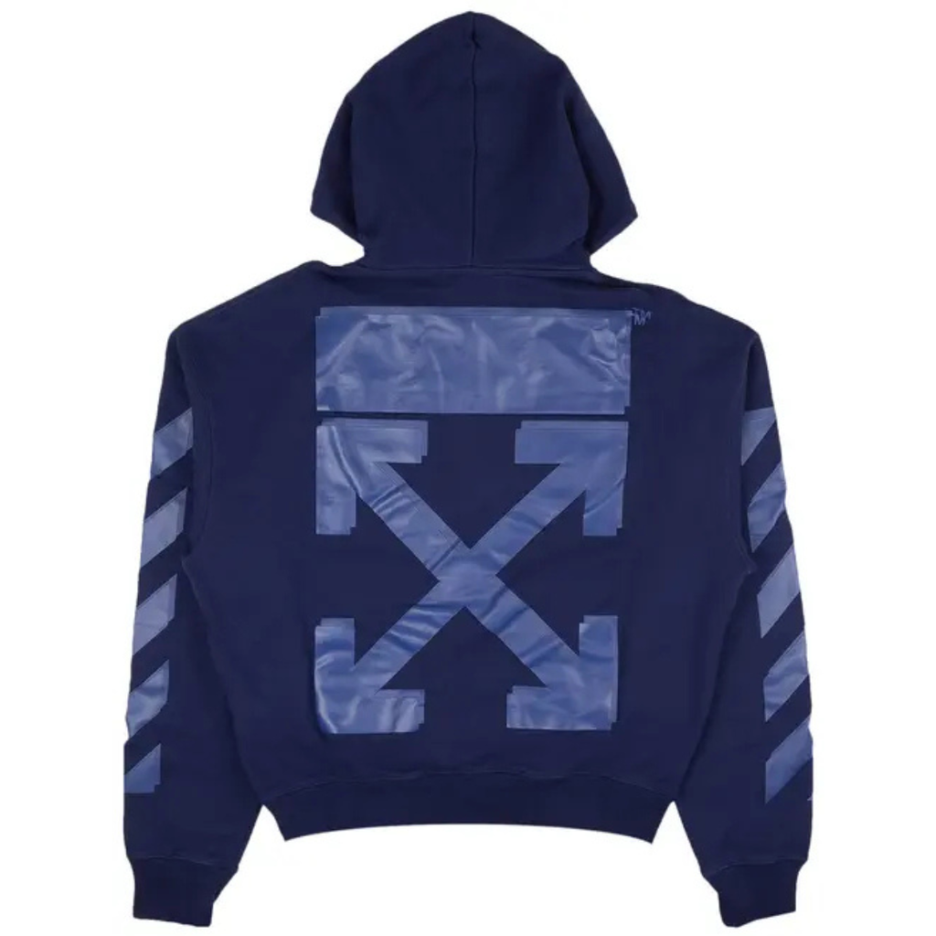 OFF WHITE RUBBER ARROW OVER HOODIE BLUE