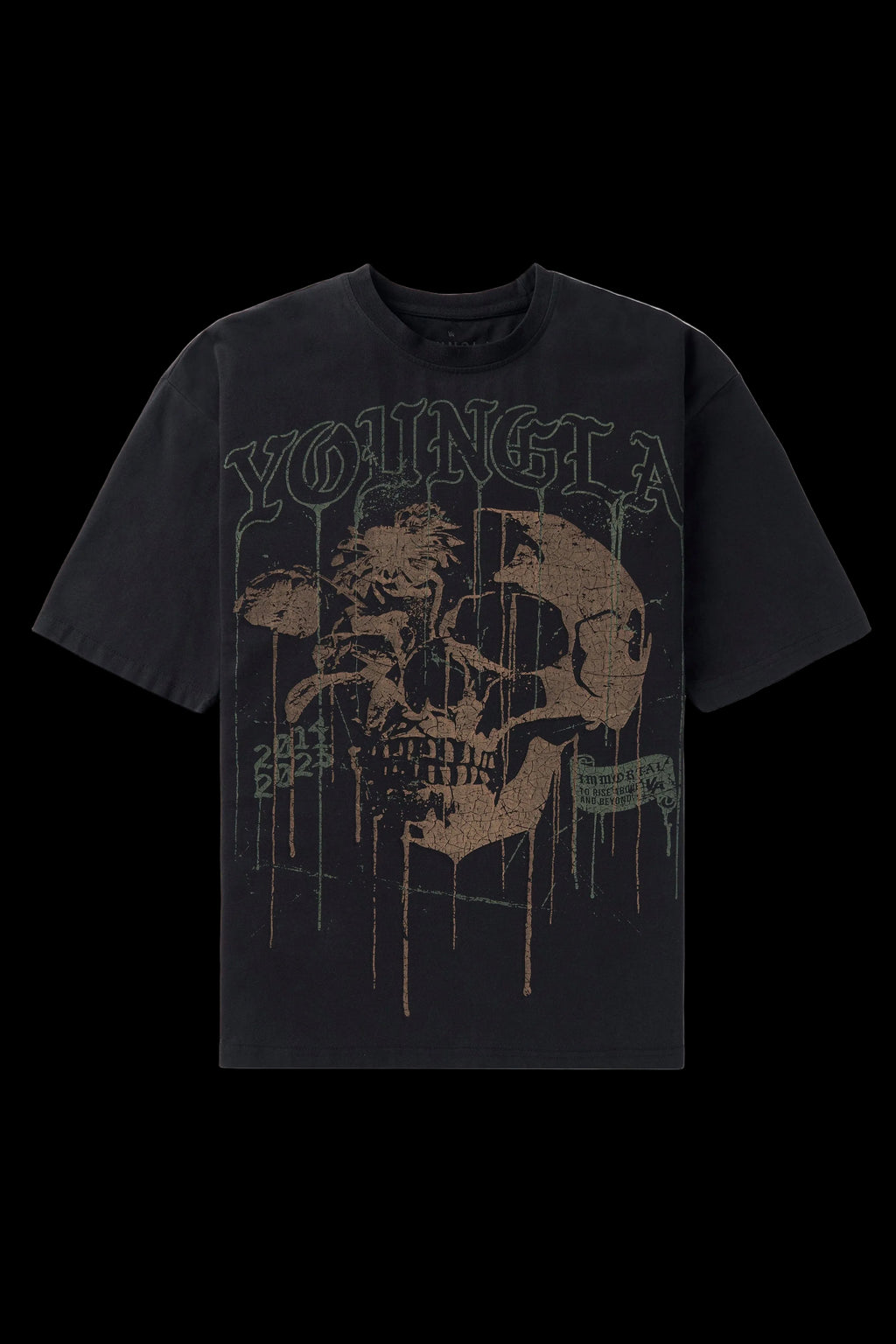 4116 - Floral Skull Tees