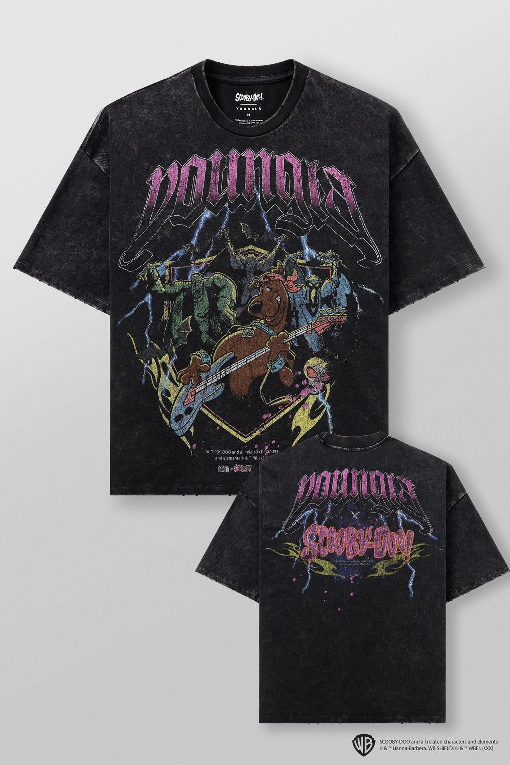 4252 - Scooby-Doo Tees - Relaxed fit, soft breathable cotton with oversized Scooby & Mystery Machine graphics. Playful, standout style in Electric Scare.