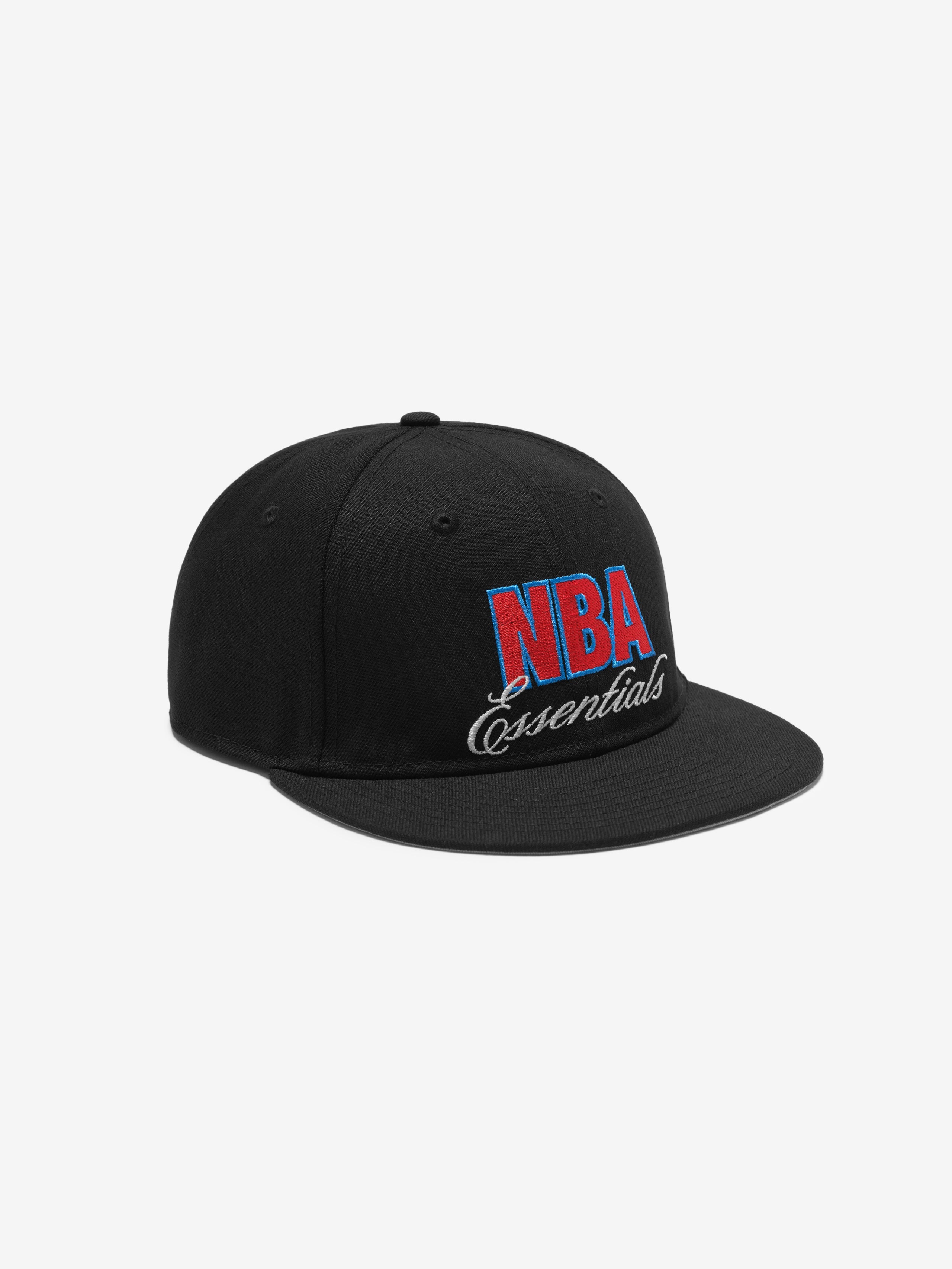 Black cap with NBA Essentials logo on a white background