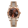 Seiko Mod Datejust Daydate Rose Gold Chocolate