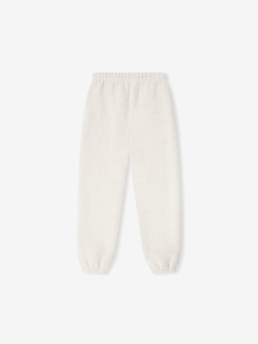 Oatmeal heather Kids Classic Sweatpant with elastic waistband and cuffs, flat lay showing full front, gallery position 0