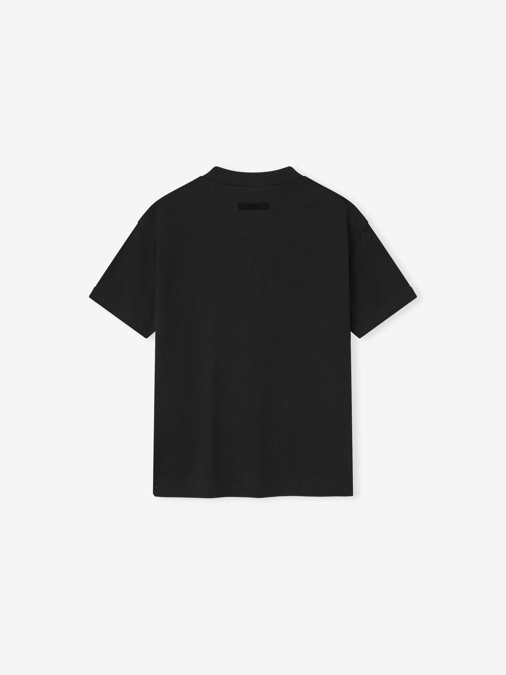 Black t-shirt on a white background
