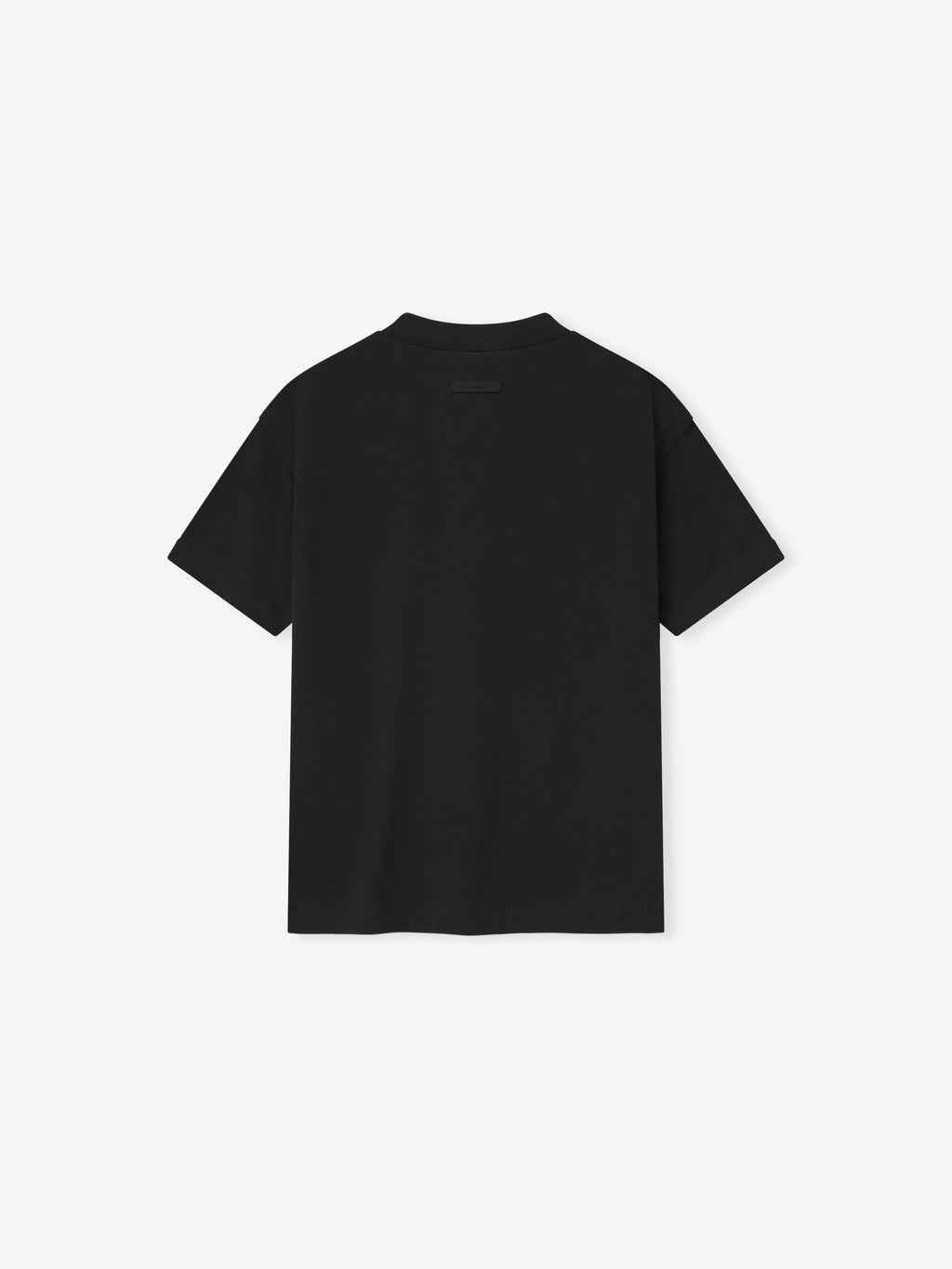 Black t-shirt on a white background