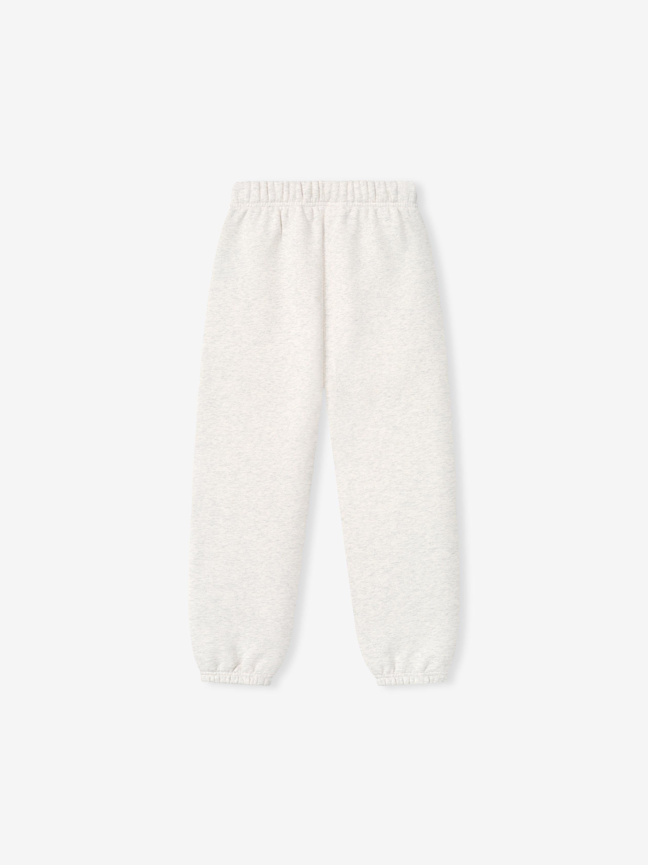 off-white kids classic sweatpants with elastic waistband and cuffs in heavyweight fleece fabric