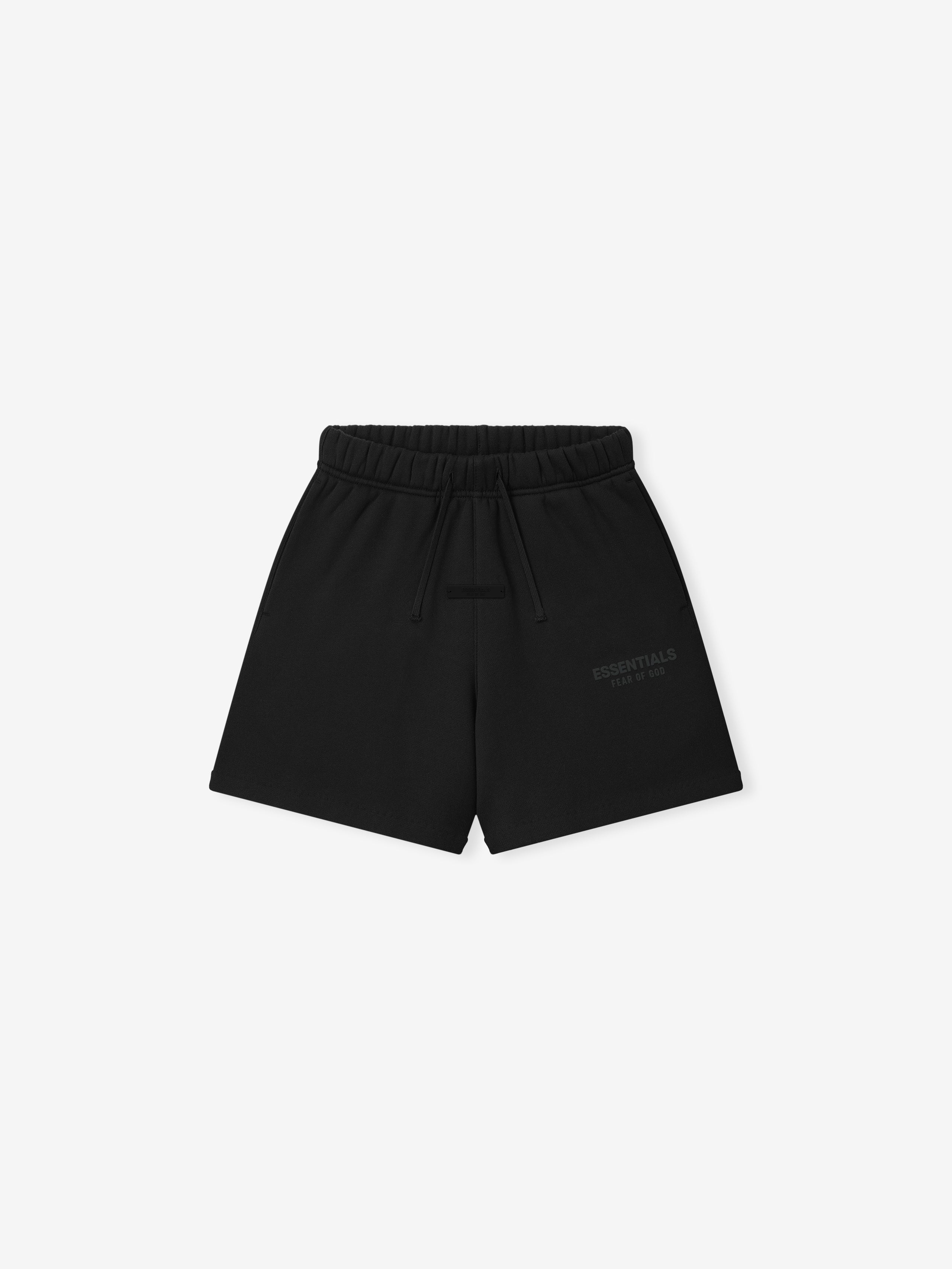 Black shorts on a white background