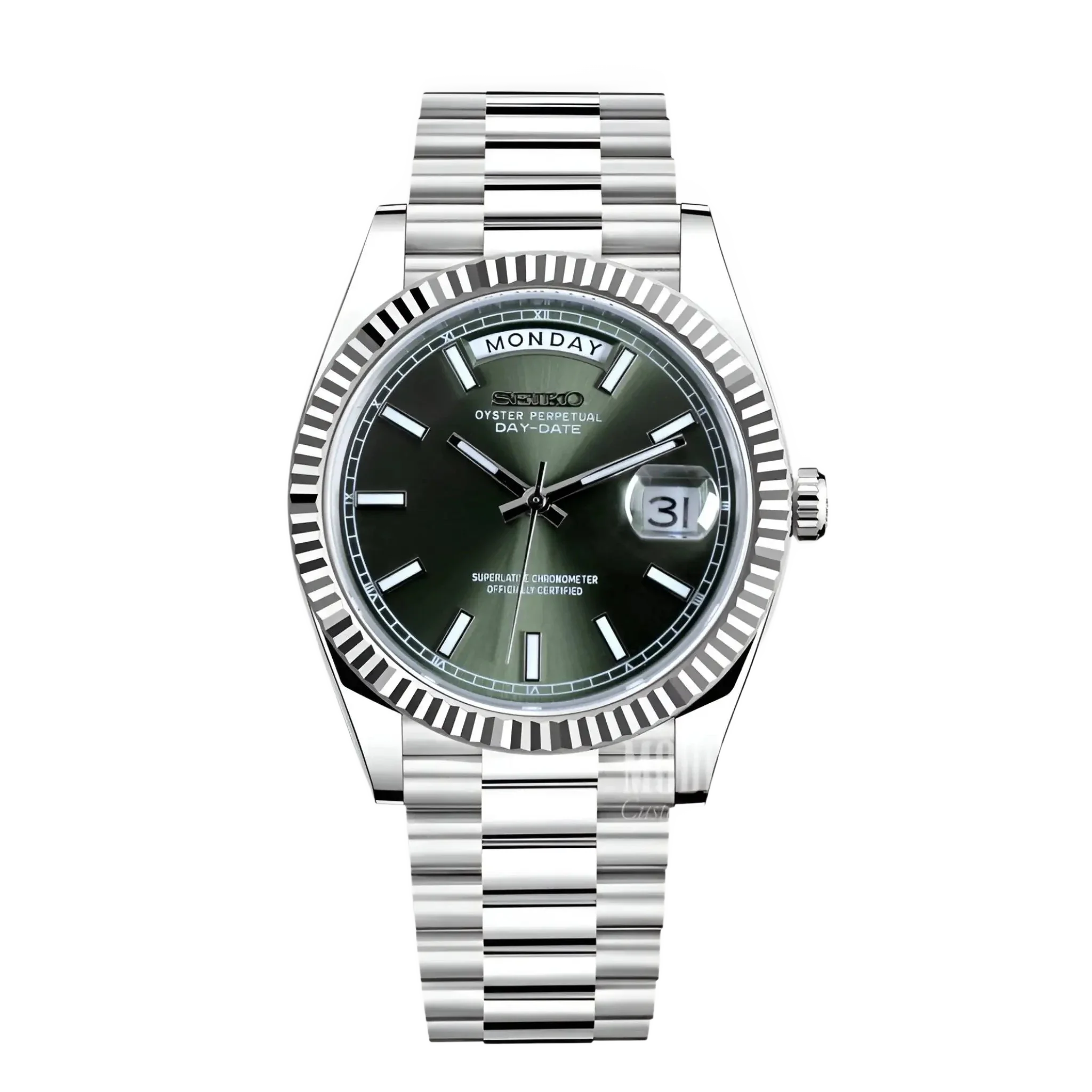 Seiko Mod Datejust Daydate Mint Green