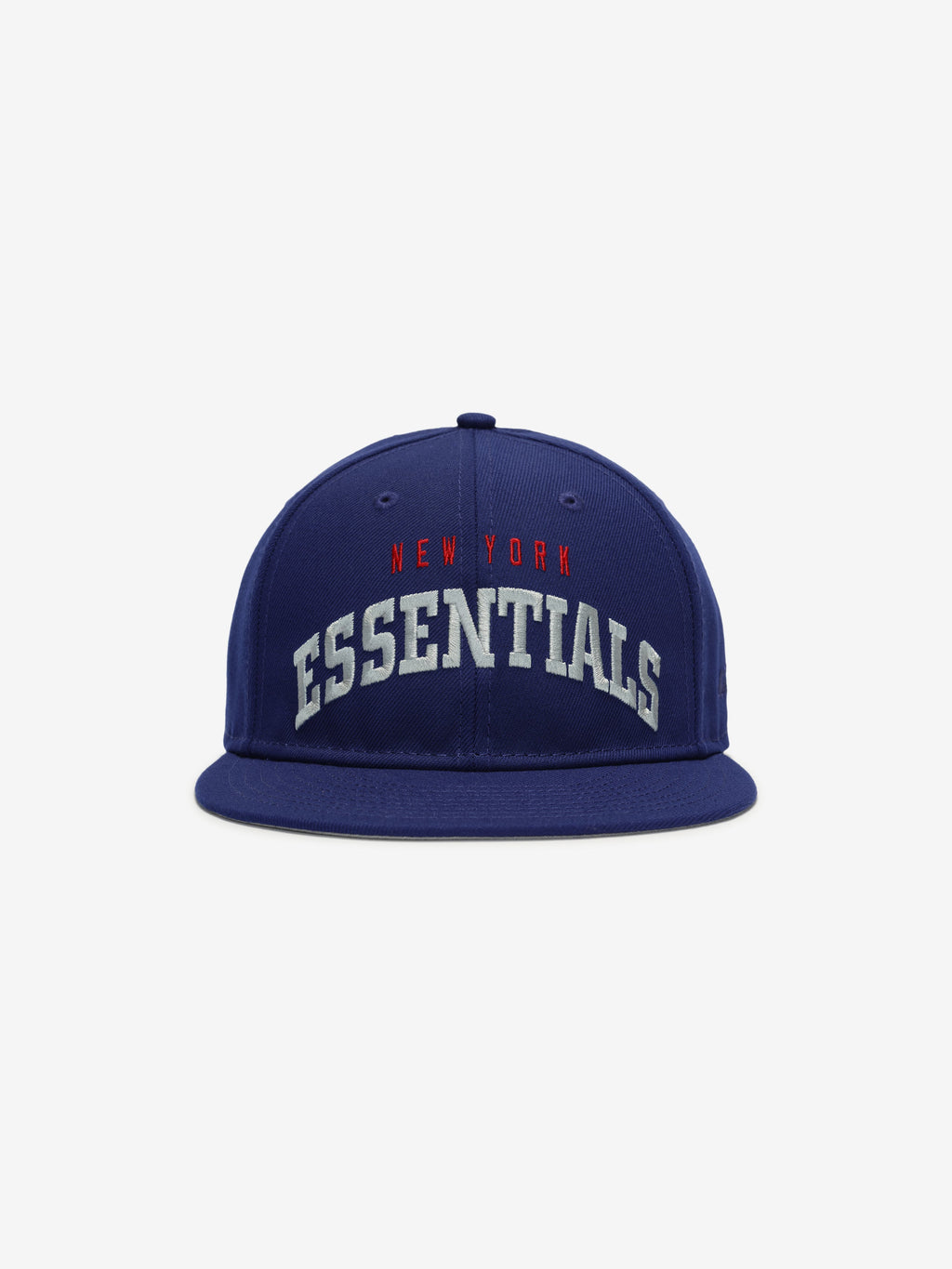 Front view of navy Giants 9Fifty RC Snapback with red New York and curved grey Essentials embroidery, gallery image 0