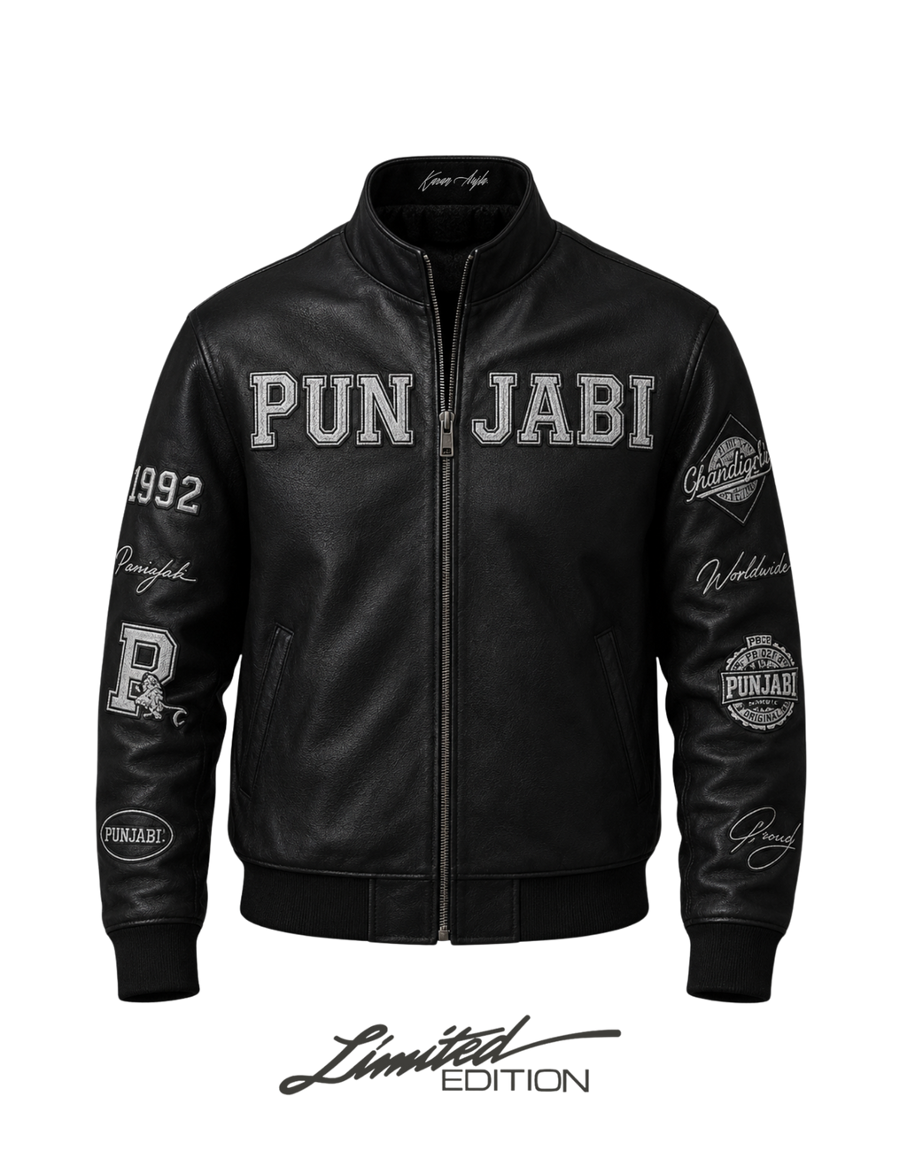 KARAN AUJLA WORLD TAKEOVER LEATHER JACKET