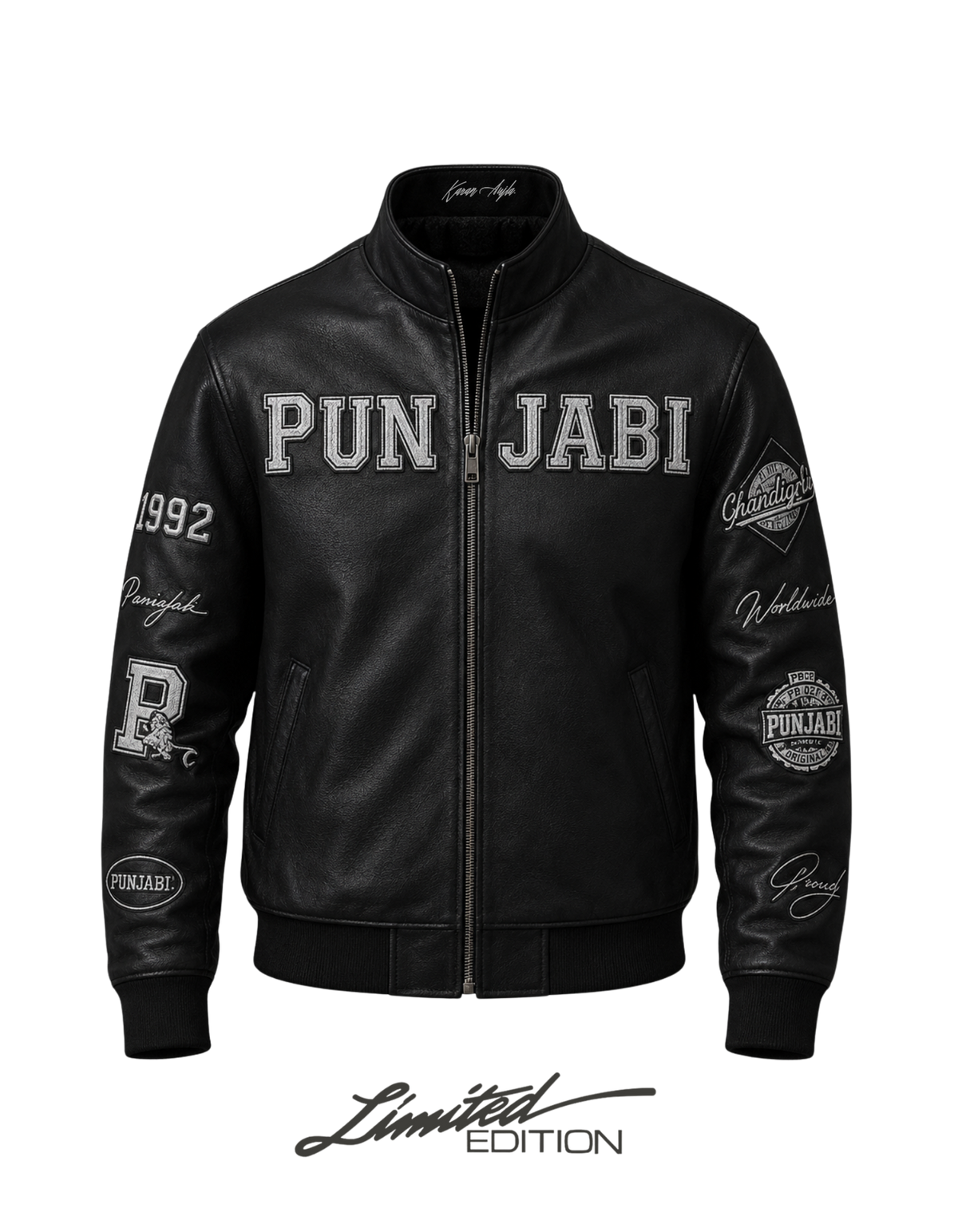 KARAN AUJLA WORLD TAKEOVER LEATHER JACKET