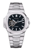 Seiko Mod Nautilus (Open Heart) Silver - Black
