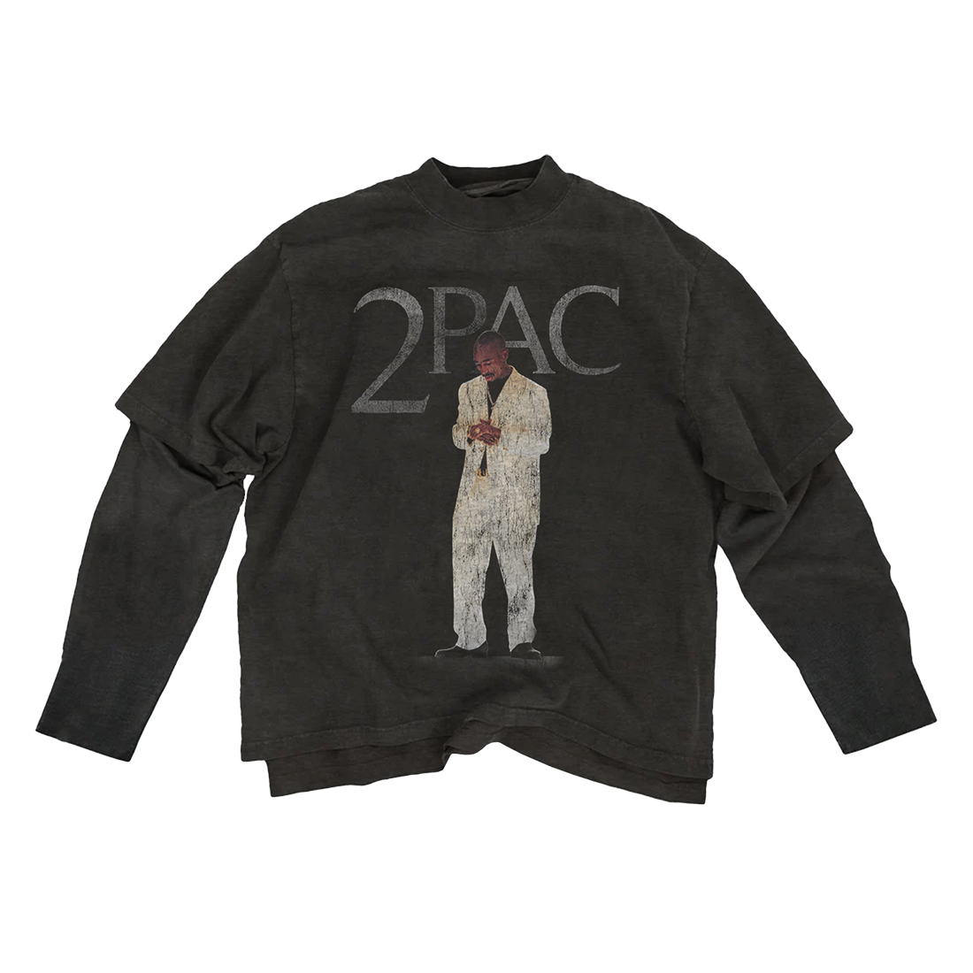 White Suit Layered Long Sleeve