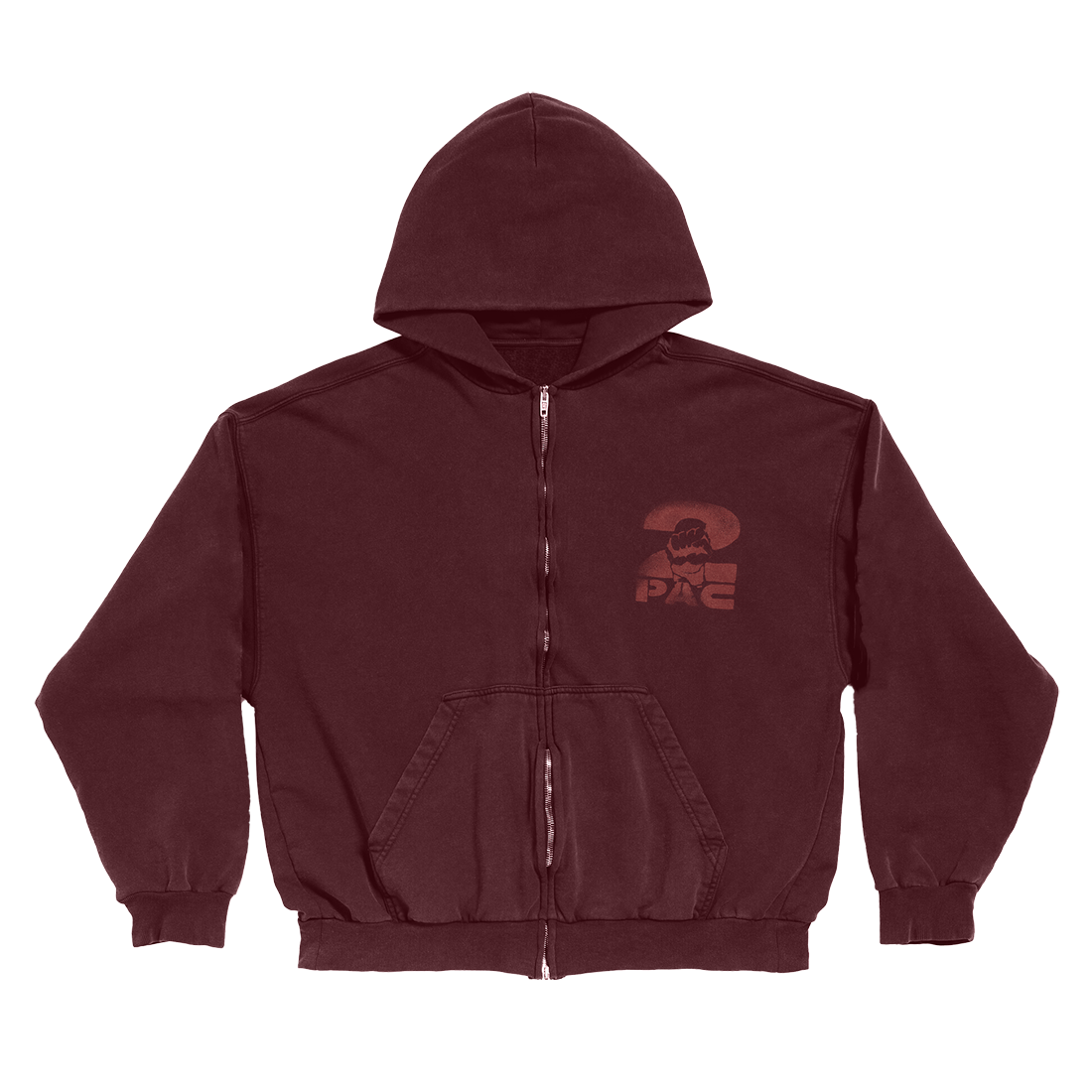 Stamped Zip Hoodie Front