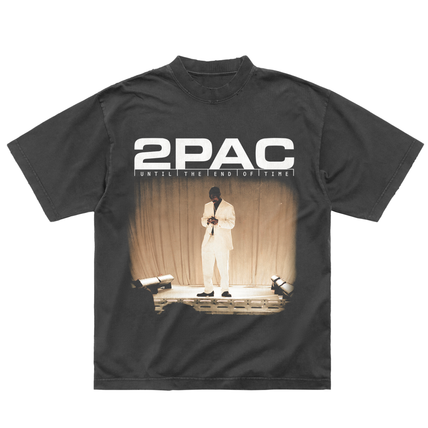 World Wide Washed Black T-Shirt Front