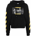 OFF-WHITE CARAVAGGIO PAINTING DIAG HOODIE BLACK