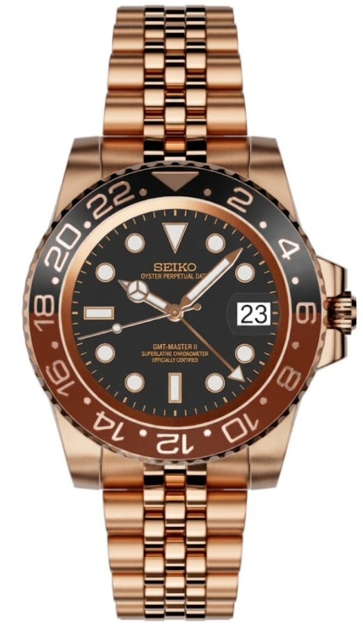 Seiko Mod Gmt Rose Gold Rootbeer