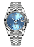 Seiko Mod Datejust Ice Blue Arabic