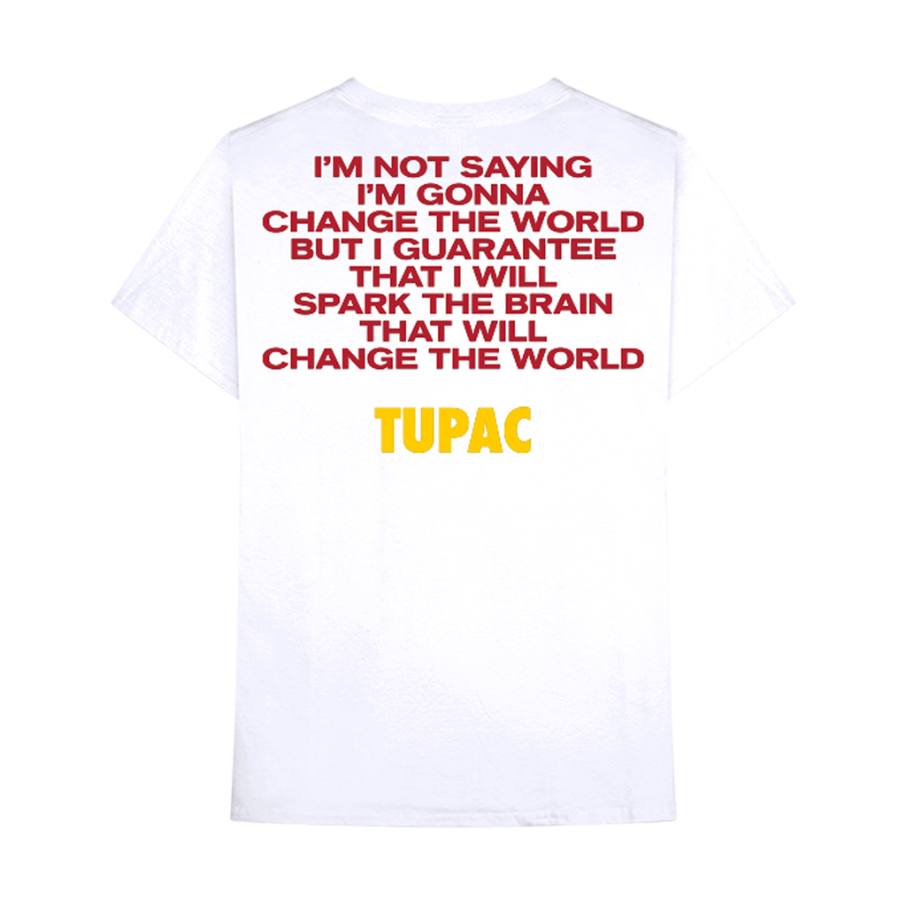 Spark the Brain T-shirt (White) - Apparel 2PAC OFFICIAL MERCHANDISE STORE - T-SHIRT - ALBUMS - LYRICS - CHANGES - MOVIE - MERCH - QUOTES - TUPAC - POEMS - POETRY
