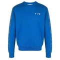 OFF WHITE Diag Ow Logo Slim Crewneck Blue