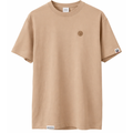 AAPE MOONFACE EMBROIDERED TEE BEIGE