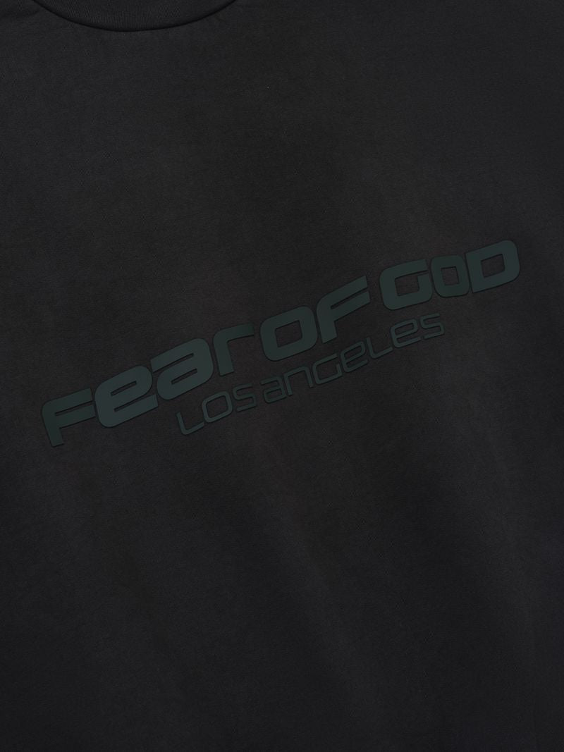 Close-up of black Los Angeles heavy fleece cropped sweatshirt front with raised Fear of God logo print nVrwxUjQ.jpg gallery 0