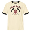 RWBY Ringer T-Shirt Ruby Rose Natural / Black